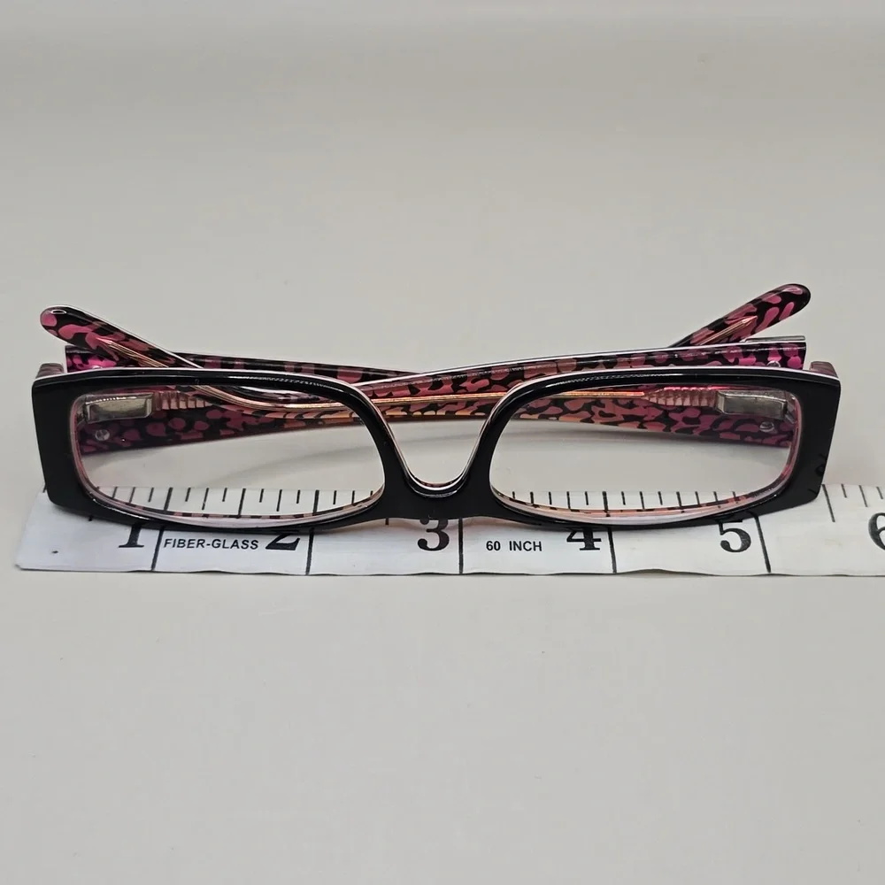 Kam Dhillon KD3014 Black Fuchsia Panther 53-17-135mm Eyeglasses FRAMES ONLY